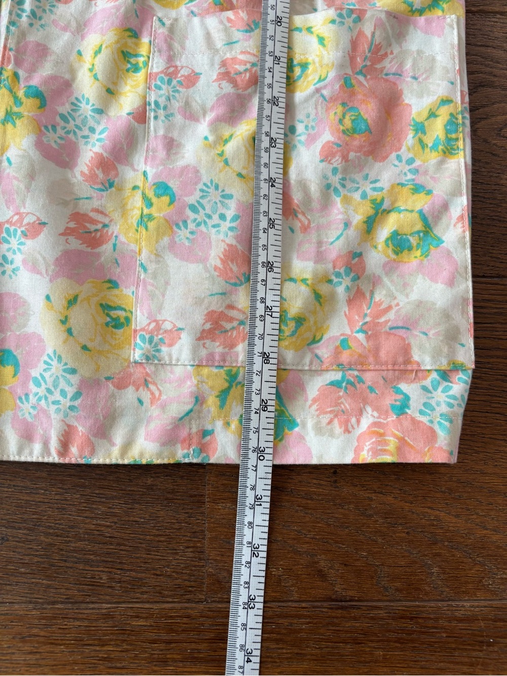 Vintage 100% Cotton Pastel Floral Open Boxy Blazer - Picture 9 of 10